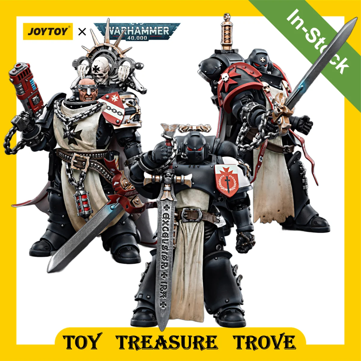 Joytoy Warhammer 40K Action Figures Black Templars Marshal Baldeckrath Imperatori Champion Primaris Sword Fratelli Modello Anime