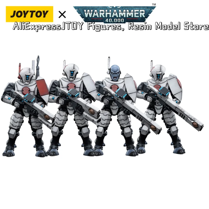 [In-Stock] Joytoy Warhammer 40K 1/18 Action Figures (4 Pz/Set) 40K T'Au Empire Fire Warrior Collezione Anime Model Toys Gifts
