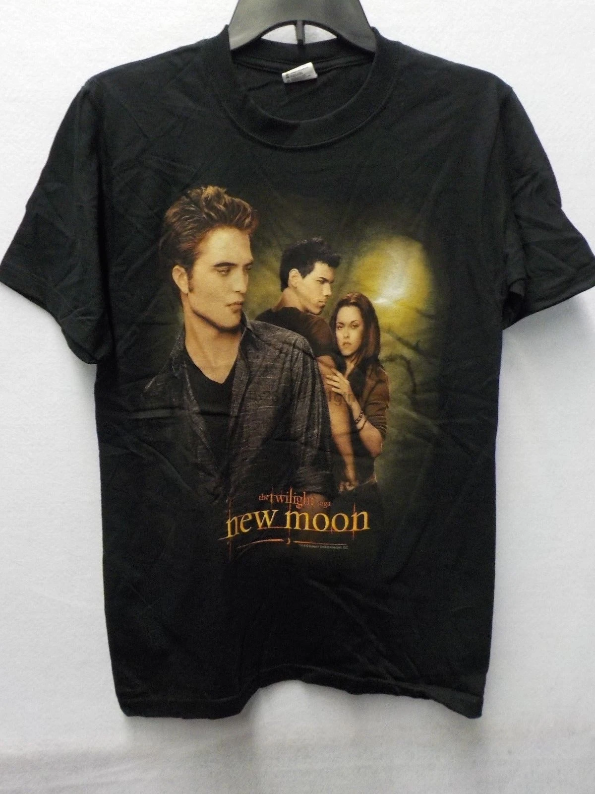 Mens Twilight Saga New Moon Edward Jacob Bella Black Graphic Tshirt New #13172V
