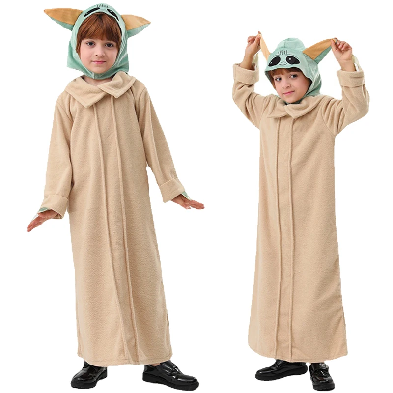 Yoda Costume Kids Star Wars The Mandalorian Yoda Baby Costume Cosplay Cappello Grogu Abbigliamento Bambini Halloween Festa Di Compleanno Regalo