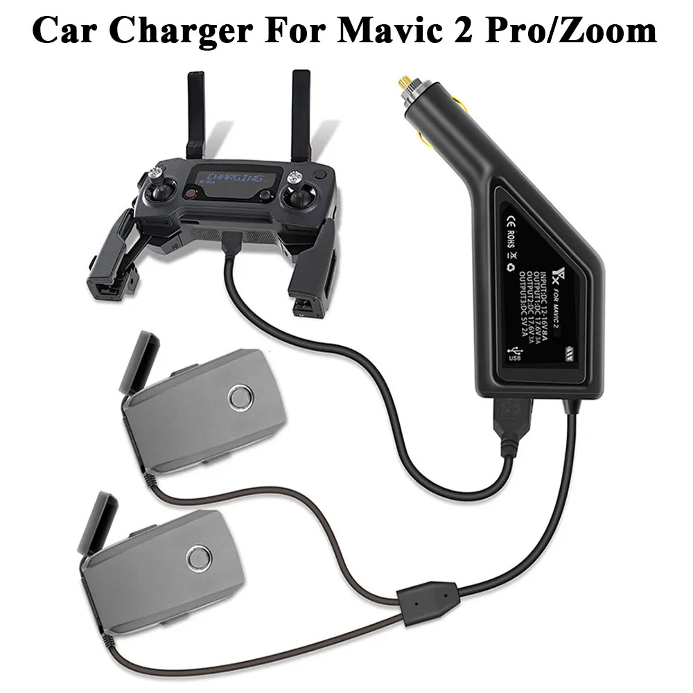 Per Dji Mavic 2 Caricabatteria Da Auto Doppio Caricabatteria Accessori Per Hub Di Ricarica Remota Per Caricabatteria Dji Mavic 2 Pro Zoom