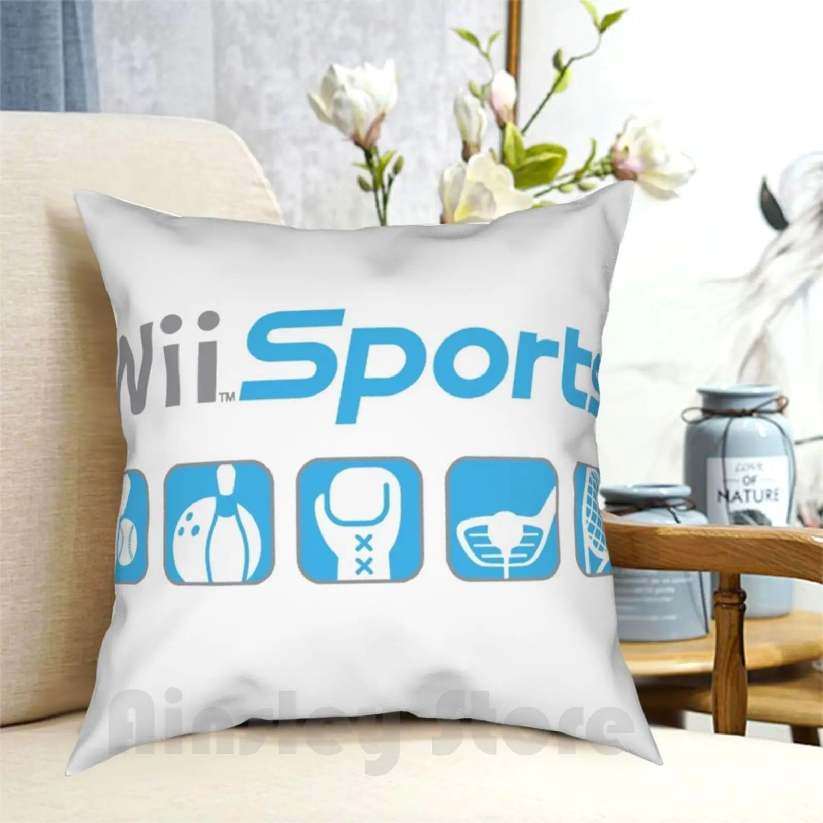 Wii Sports Meme Con Icone Federa Stampata Home Soft Throw Pillow Wii Meme Wii Sports Wii Resort Funny Netflix