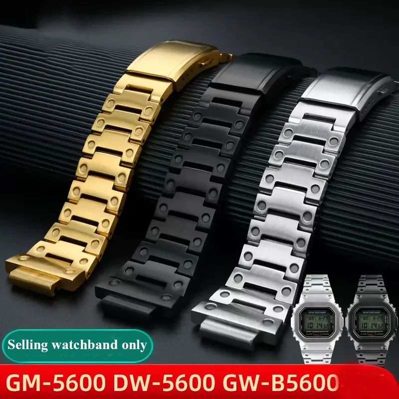 Cinturino In Acciaio Inossidabile Per Casio G-Shock Ga2100/Ga2110/Dw5600/M5610/Gw5610/Gmw-B5000/Gw-B5600/Acciaio Cinturino Per Orologio Da Uomo