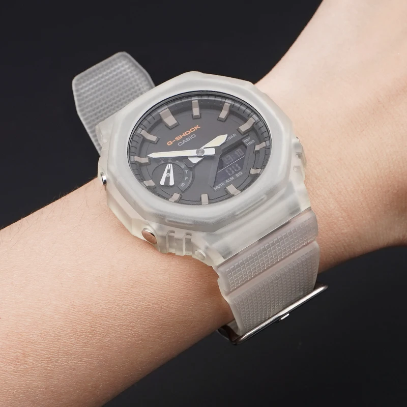 Per Casio Serie G-Shock Ga2100 Gm2100 Parti Di Ricambio Per Cinturino Sportivo Impermeabile A Sgancio Rapido Cinturino In Gomma Da 16Mm