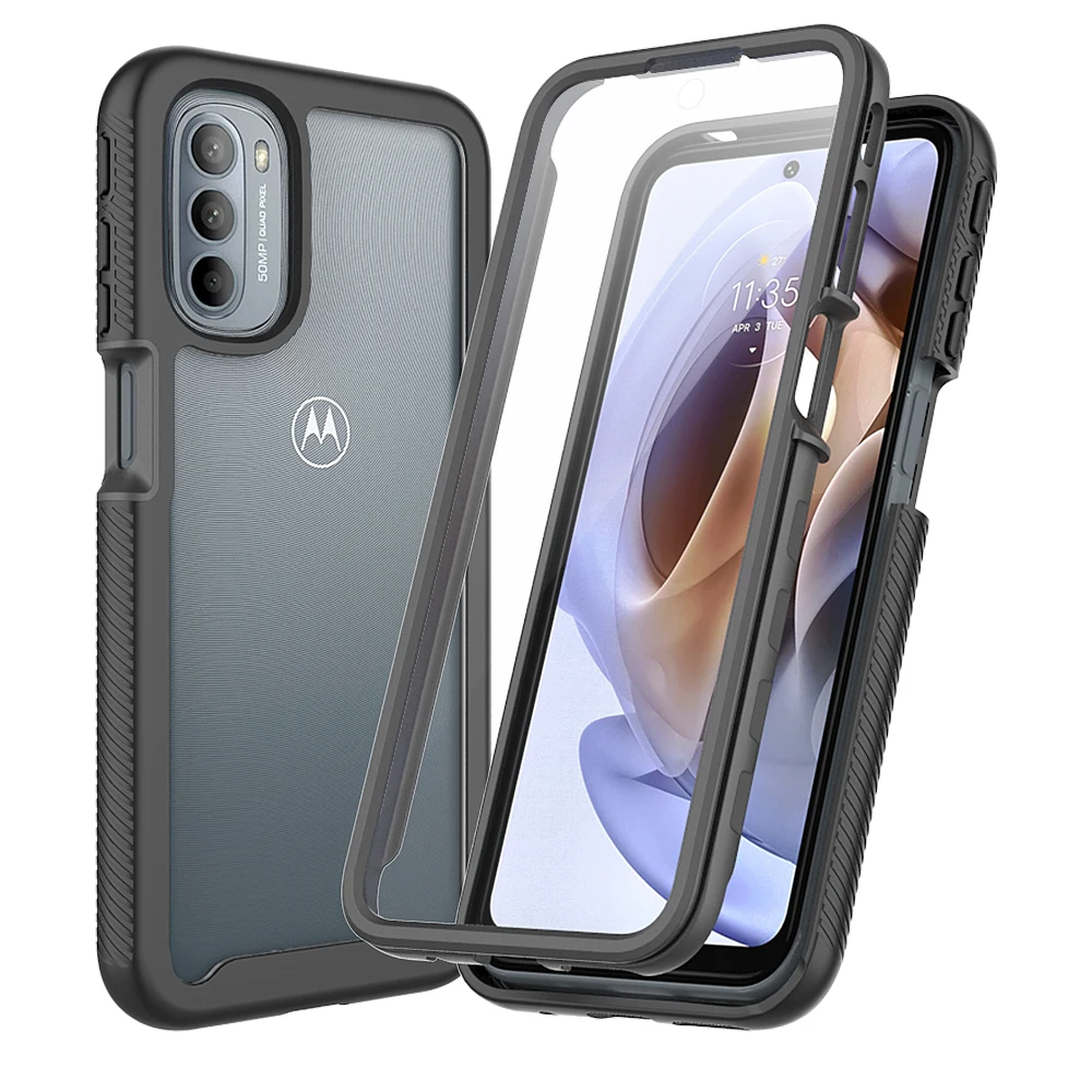 360 Full Body Slim Armor Case Con Telaio Anteriore Moto G100 Edge 20 30 Pro 14 54 2022 E20 84 E7I Power G32 2021 20 Lite Custodia Per Telefono