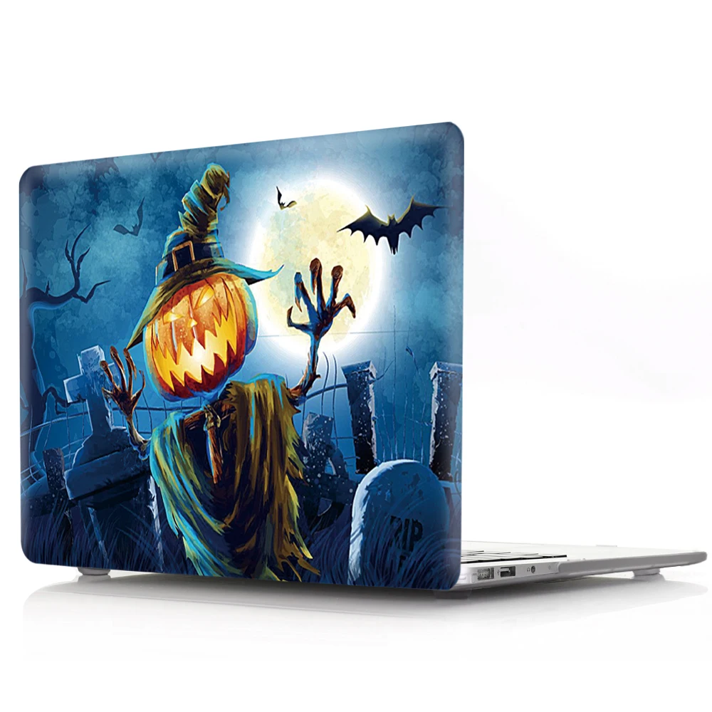 Nuovo Per Macbook Pro Retina 12 13 15 2015 Custodia A1534 A1398 Cartoon Halloween Zucca Pvc Duro Per Macbook Retina 12 13 15 Custodia