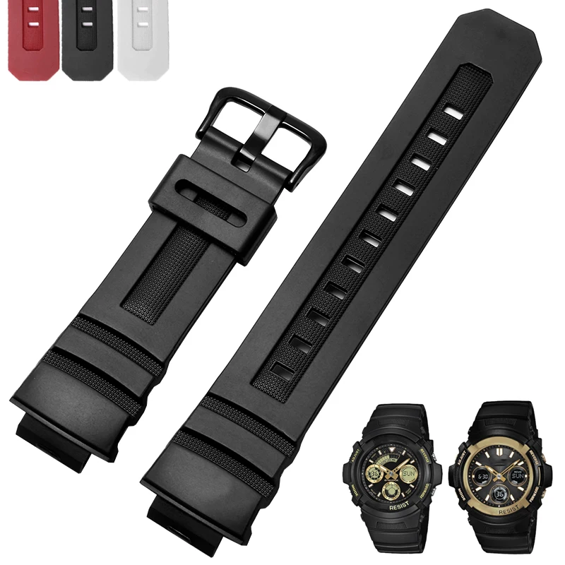 Cinturino In Silicone Di Gomma Di Alta Qualità Per Casio G-Shock Aw-591/590/5230/Awg-M100/101/Aw-582B/G-7700/G-7710 Catena Dell'Orologio 16Mm