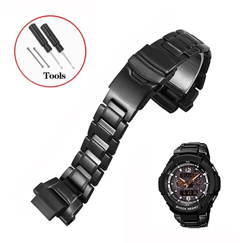 Cinturino In Acciaio Inossidabile Di Alta Qualità Per Cinturino Per Bracciale Con Catena Per Orologi Casio Series 5121 Gw-3000/3500/2000 G-1000 Gw-300