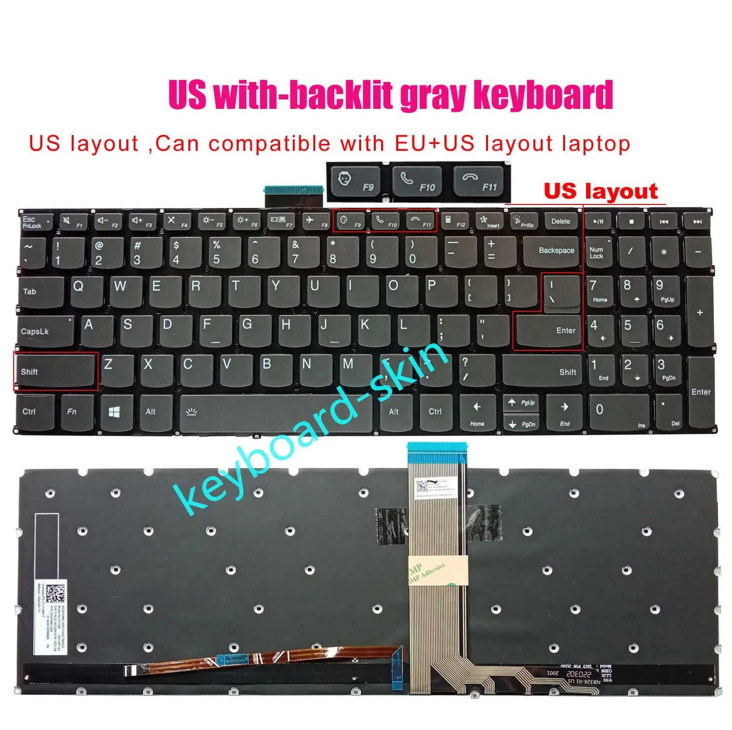 New Us Backlit Keyboard For Lenovo Thinkbook 15 G3 Acl,15 G3 Itl,15 G4 Aba Laptop