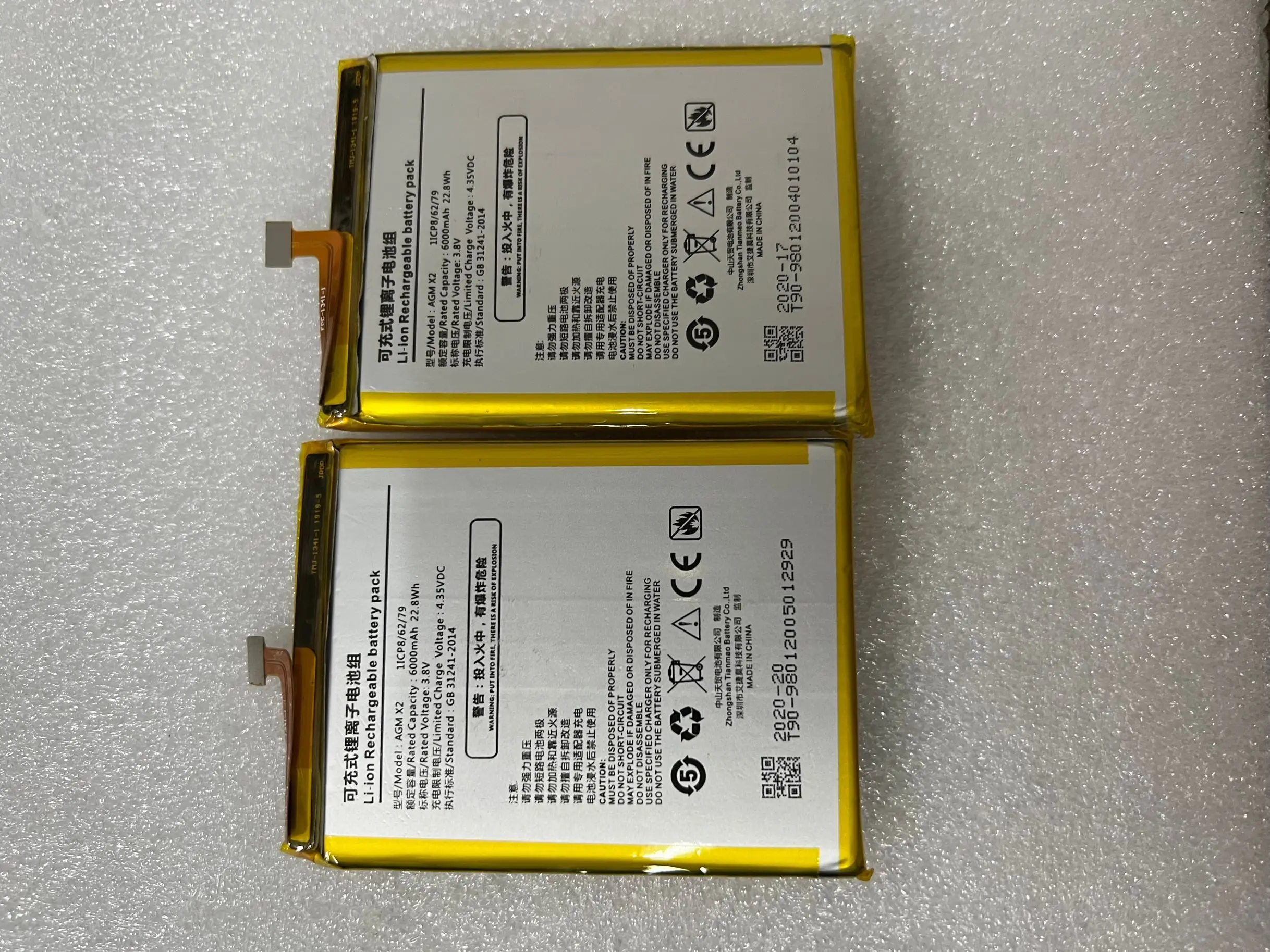 100% Originale E Nuovo Gm X2 X2 Se Batteria 6000Mah Accumulatori Accessori Per Agm X2 X2 Se