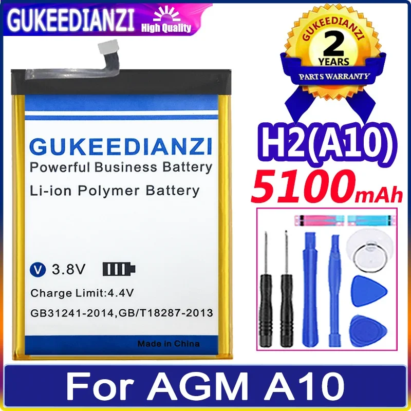 Gukeedianzi Per Batteria Agm A10 5100Mah Nuovi Accumulatori Di Accessori Di Ricambio Per Strumenti Agm A10 Batterie +