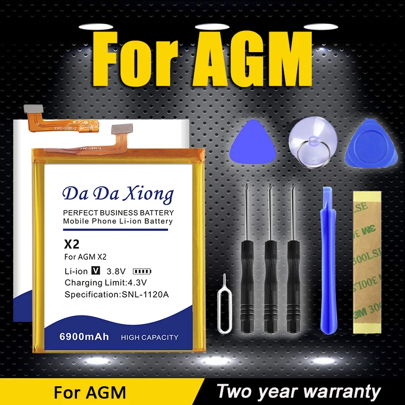 Dadaxiong Nuovo Agm A10 Agm H1 Agm X3 Agm H3 Agm X2 Agm M5 Batteria Per Agm X1 H2 H2 M2 X2 X2Se X3 H3 M5 A8 A9 A10 + Kit Di Attrezzi