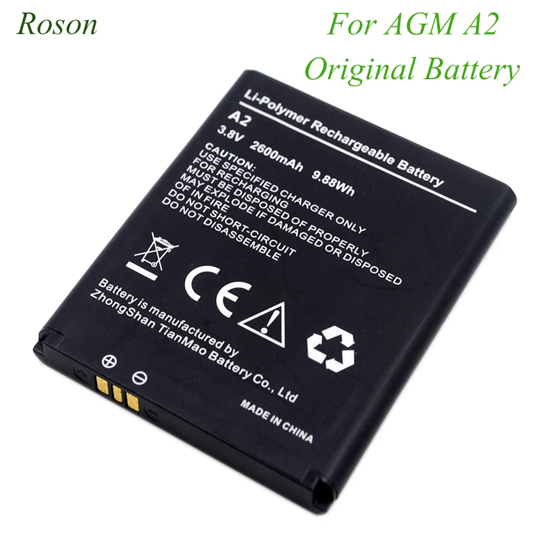 Roson Batteria Del Telefono Mobile Per Agm A2,2600Mah Nuovo Back Up Batterie Di Ricambio Per Agm A2 Intelligente Del Cellulare Batteria Li-Ion