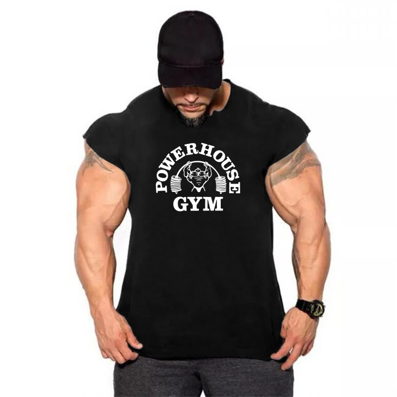 2023 Estate Più Nuovo Marchio Mens Orlo Curvo Cotone Camicia Senza Maniche Palestra Stringers Gilet Bodybuilding Abbigliamento Fitness Uomo Serbatoi T