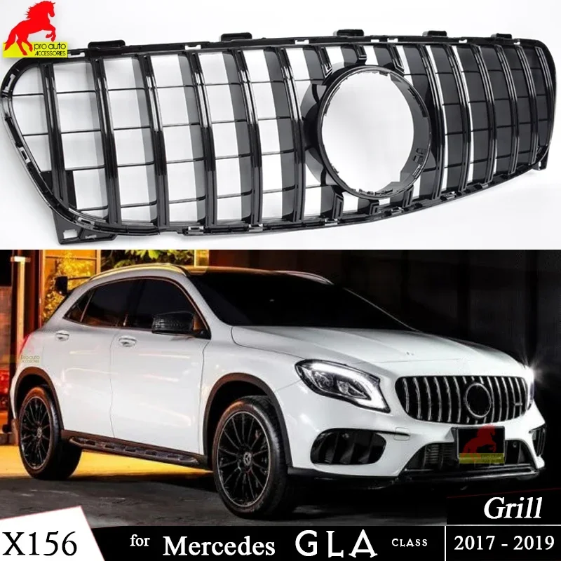 Paraurti Anteriore Racing Grill Hood Griglia Per Mercedes Benz 2014-2019 Gla Class X156 (Facelifted) Gla 180 Gla 200 Gla 250 Gt Grills