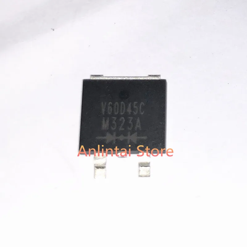 5 Pz V60D45C-M3/I V60D45C To-263-3, Dcav Pak (2 Derivazioni + Tab) Variant Diode Array Schott 45V 30A Smfd