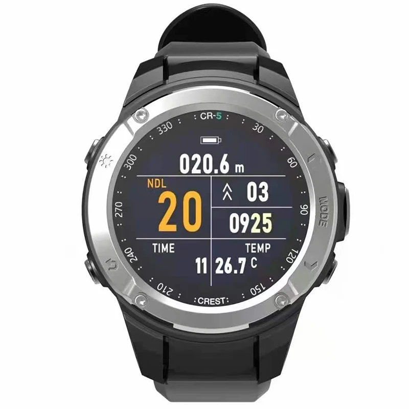 Cr5 Chinese Diving Outdoor Alpinismo Computer Watch Scuba Free Diving Ricaricabile Ultra-Long Standby