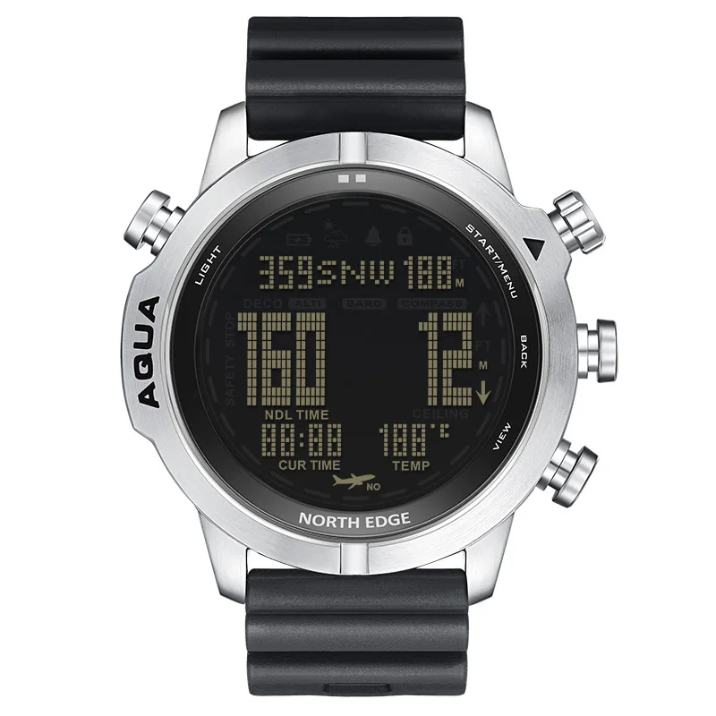 North Edge Diving Computer Watch Scuba Diving Ndl (No Deco Time) Attrezzatura Compass Altimetro Impermeabile