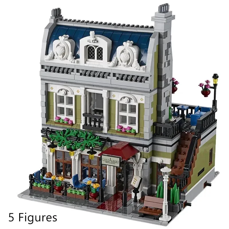 2469 Pcs Ristorante Parigino Compatibile 10243 15010 15010B Building Blocks Mattoni Compleanno Regali Di Natale Giocattoli