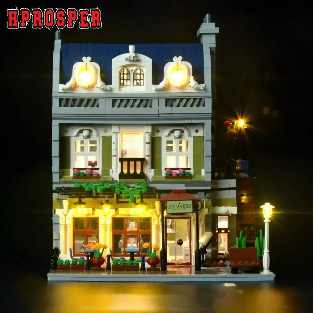 Hprosper Led Light Kit Per 10243 Creator Expert City Street Lampada Decorativa Con Scatola Batteria (Non Includere Blocchi Di Costruzione Lego)