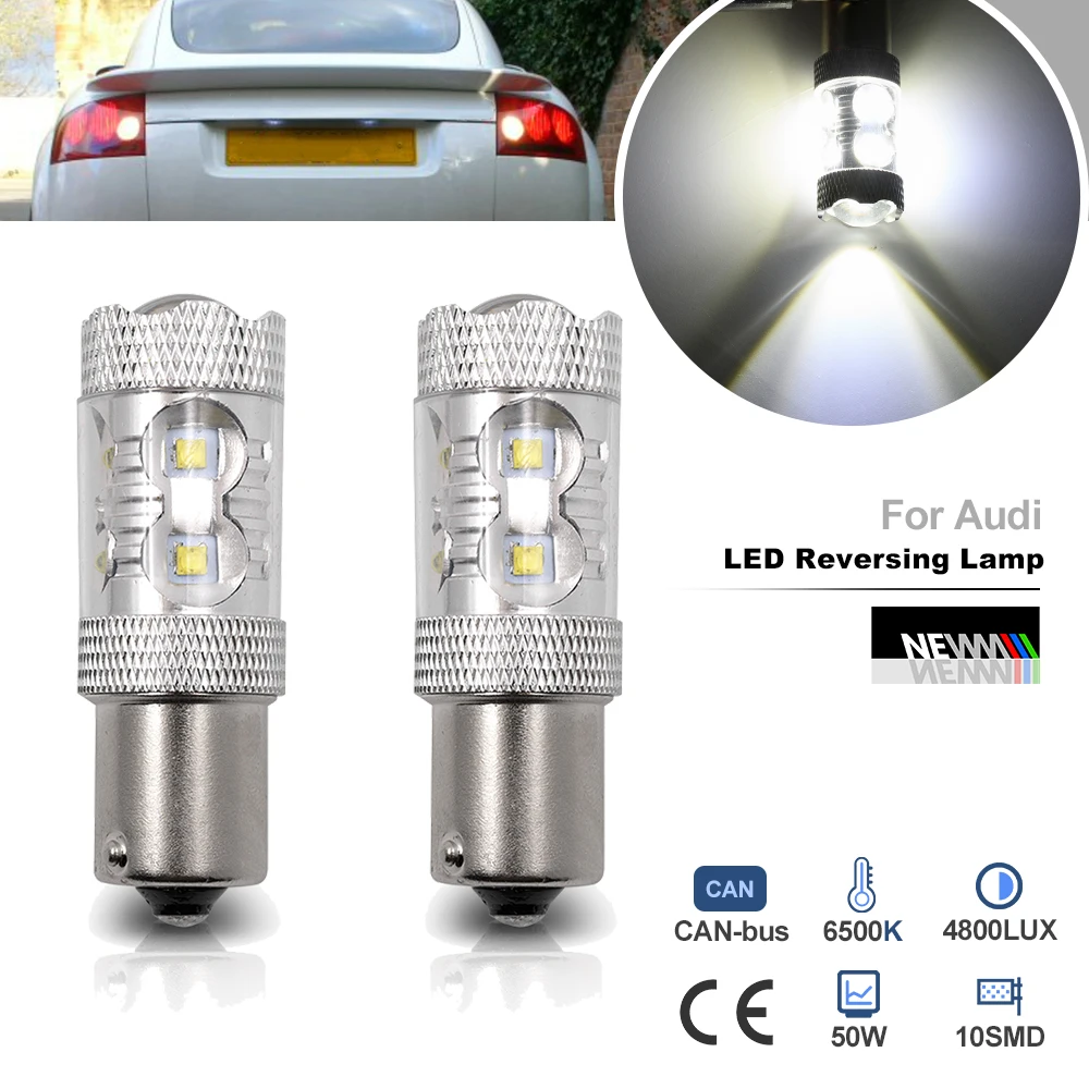 Per Audi Q3 Tt 8 N3 Roadster 8 N9 80 V 8C B4 Led Ba15S 1156 P21W Lampadina Di Retromarcia Di Backup No Hyper Flash Fanale Posteriore Luce Di Supporto