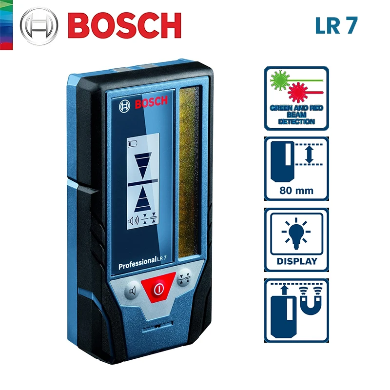 Rilevatore Ricevitore Livello Laser Bosch Lr7/Lr6 Ricevitore Linea Verde Rosso Professionale Per Bosch Gcl2-50G Gll3-80 Gll3-60Xg Gll5-50X
