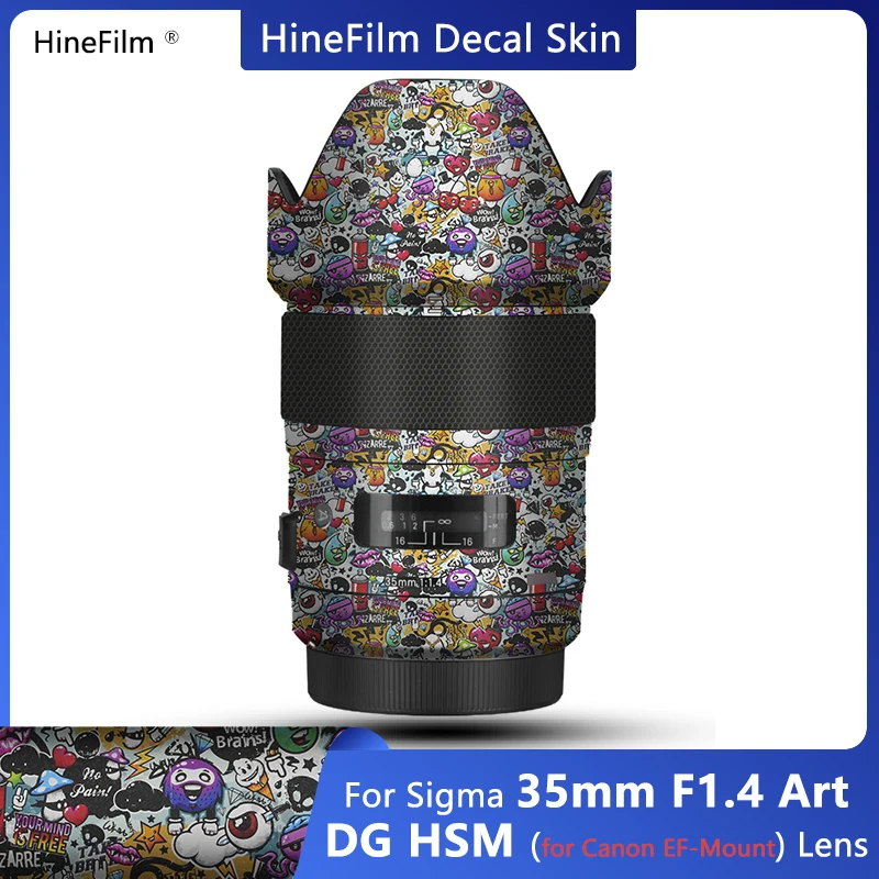 Sigma 35-1.4 Pelli Per Decalcomanie Per Lenti Per Sigma 35Mm F/1.4 Dg Hsm Art Per Canon Ef Mount Lens Premium Sticker Copertura Avvolgente Antigraffio
