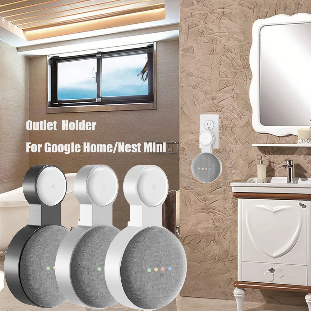 Presa Supporto Per Montaggio A Parete Per Google Home Mini (1St Gen) Google Nest Mini (2St Gen) Gestione Del Cavo Per Google Mini Smart Speaker