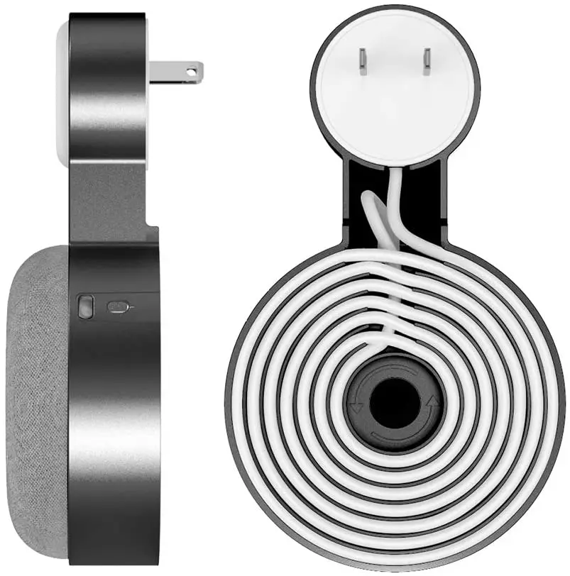 Presa Supporto Per Montaggio A Parete Per Google Home Mini (1St Gen) Google Nest Mini (2St Gen) Gestione Del Cavo Per Google Mini Smart Speaker