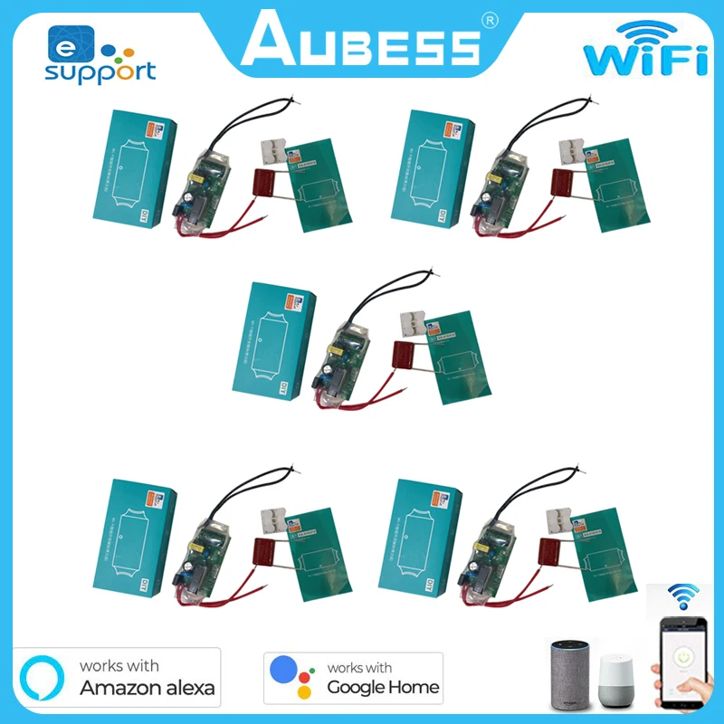Ewelink No Neutral Wire Wifi Switch Mini Smart Light Switch Module Control Compatibile Alexa Google Home Ewelink App