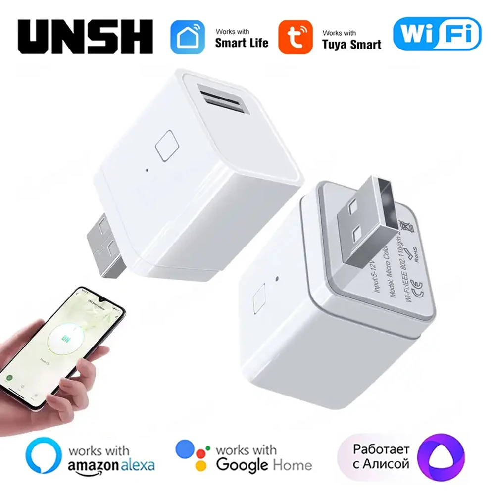 Tuya Smart Wifi Micro Usb Adapter Switch 5V Mini Usb Power Adapter Smart Life Control Funziona Con Alexa Google Scarn Alice
