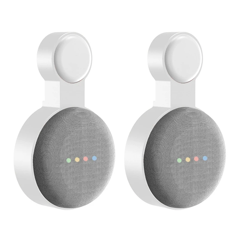 Hot Ttkk 2 Pezzi Adatto Per Google Audio Per Google Nest Mini Staffa A Parete Presa Di Seconda Generazione Staffa Appendiabiti-Bianco