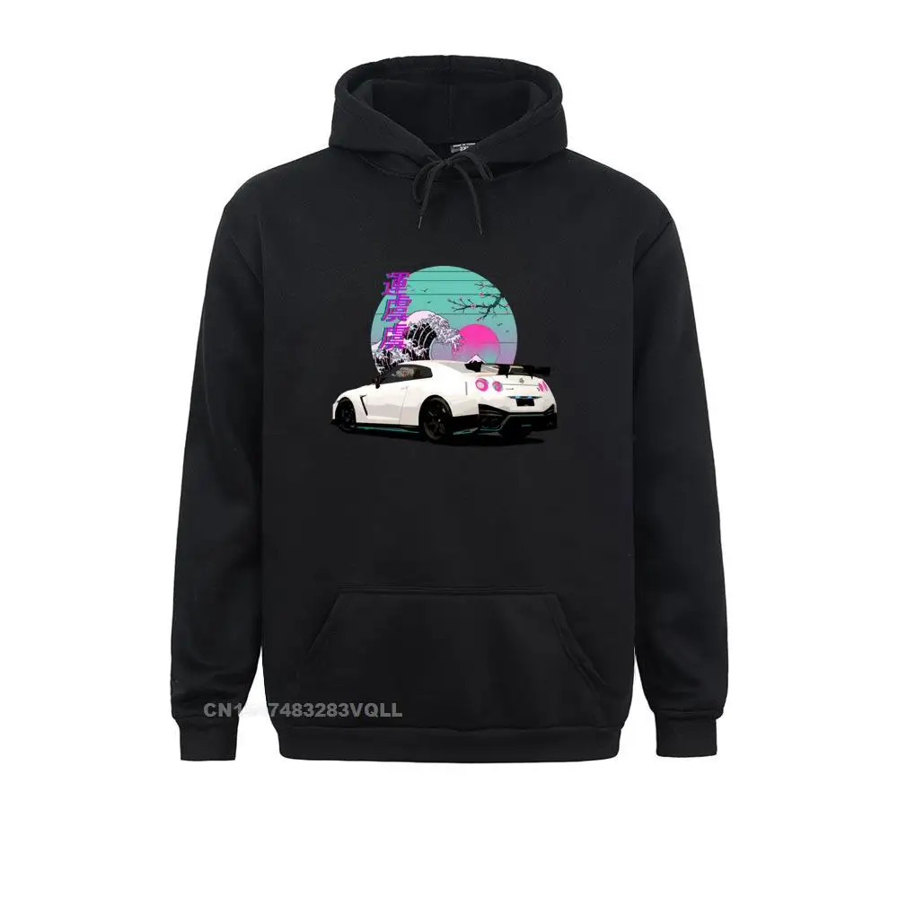 R35 Skyline Gtr Vaporwave Jdm Men'S Long Sleeve Hoodies Youthful Harajuku Hooded Pullover Sweatshirts Personalized Clothes