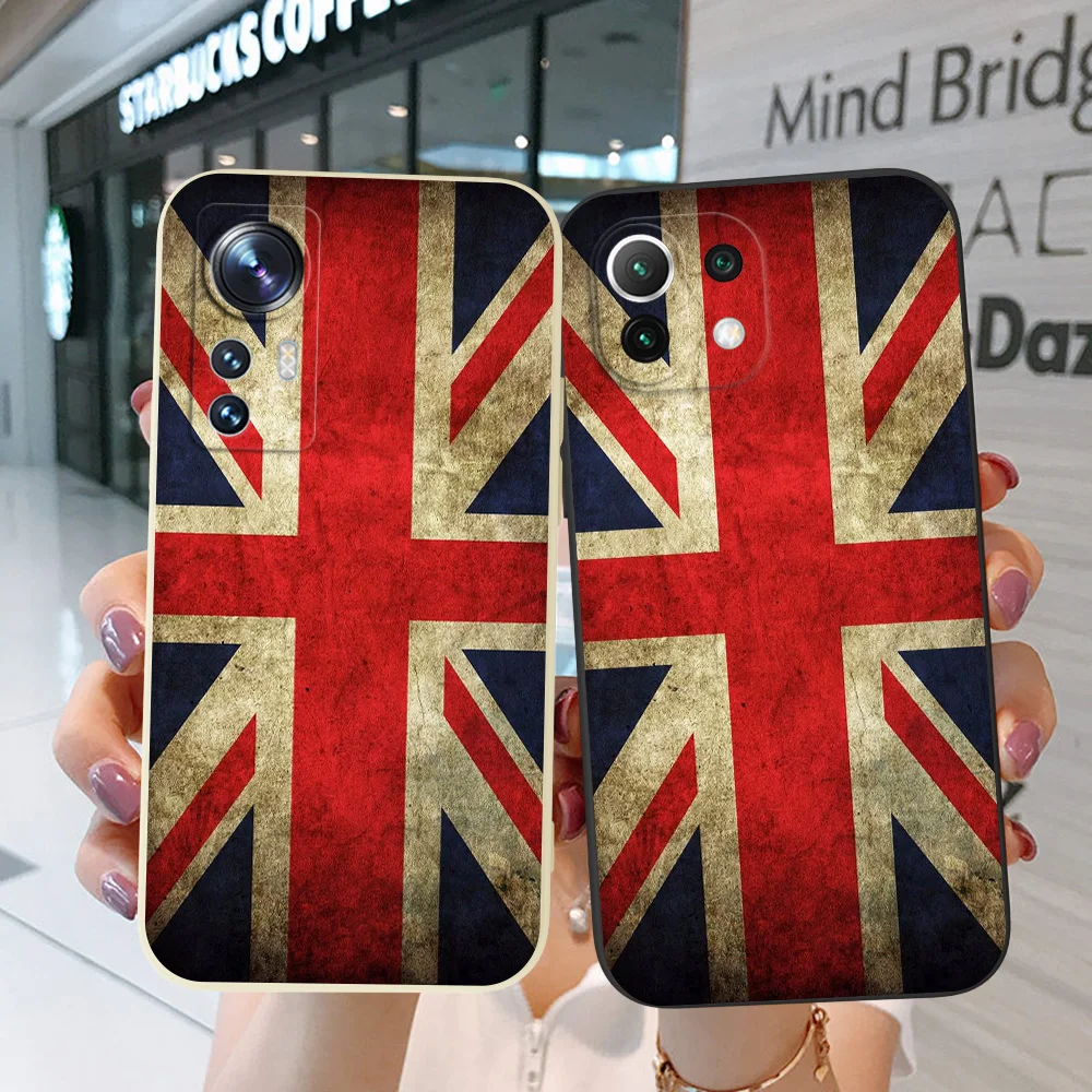 Custodia Per Xiaomi Mi 9 Lite Mi9T Pro A3 Lite Cc9 Cc9E Cover Per Telefono Soft Silicon Uk Retro Flag