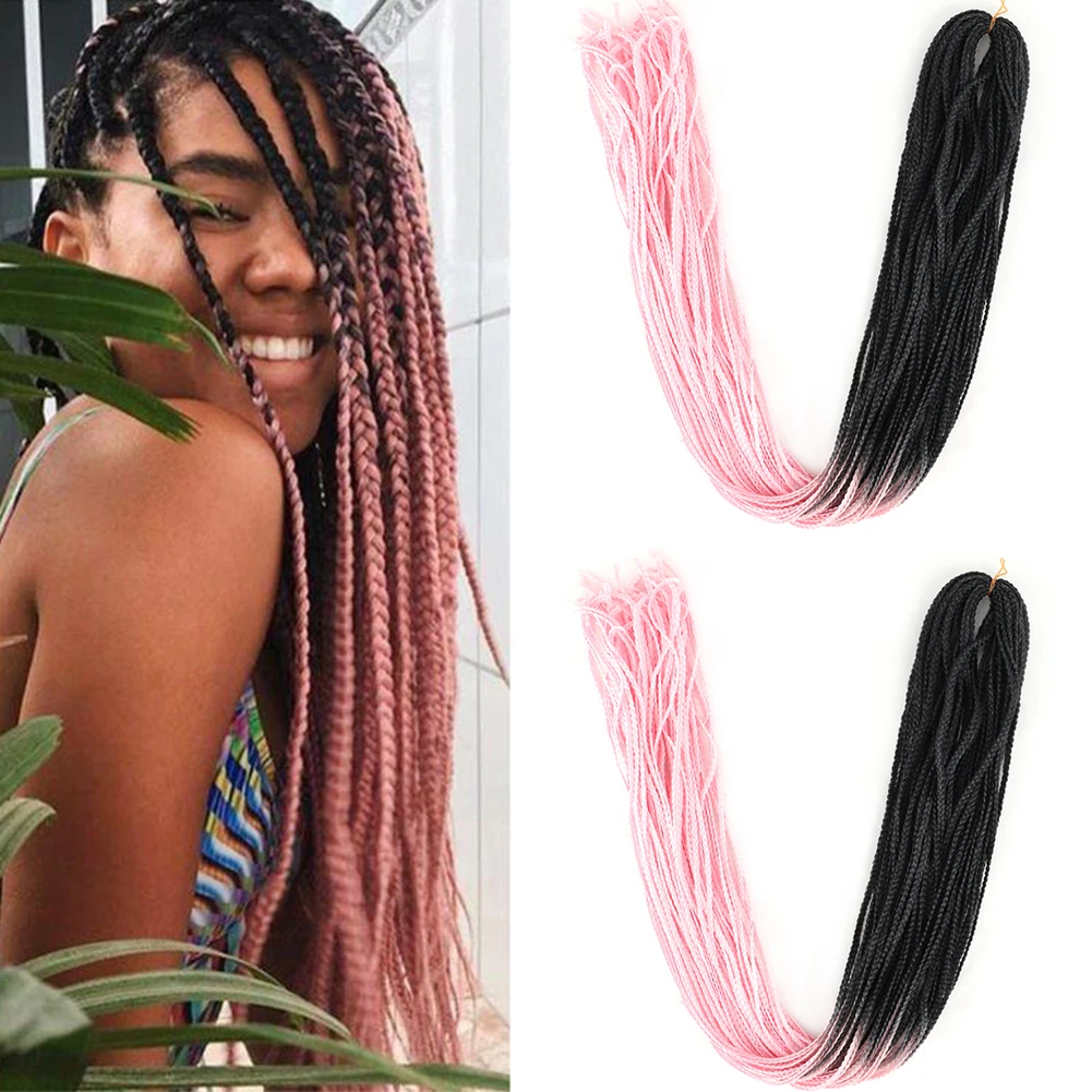 Dairess Zizi Trecce Crochet Hair Extensions Box Trecce Fasci Di Capelli Sintetico Nero Rosa Zizi Treccia Capelli Per Le Donne Nere