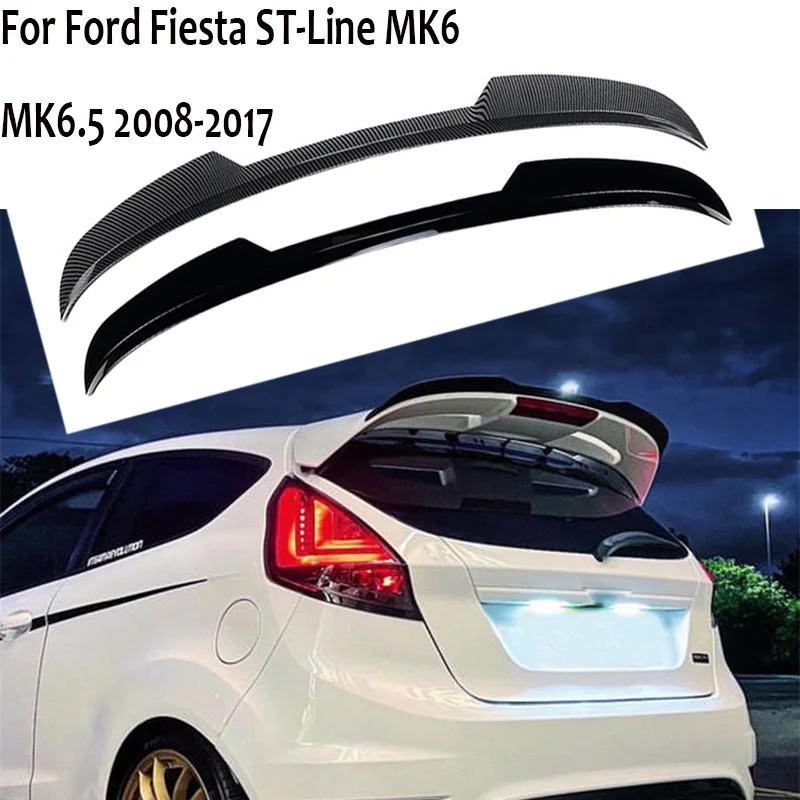 Lucide Abs Car Rear Trunk Roof Wing Spoiler Per Ford Fiesta St-Line Mk6 Mk6.5 2008 - 2017 Tail Portellone Splitter Spoiler Wings