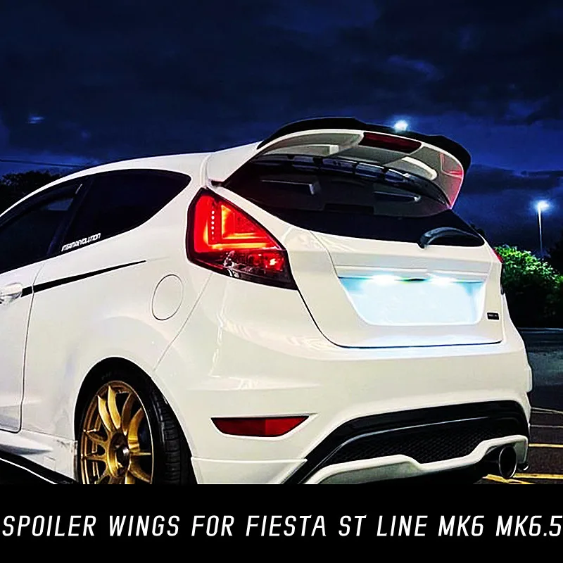 Car Rear Roof Trunk Ducktail Lip Spoiler Wings Per Ford Fiesta St Line Mk6 Mk6.5 Hatchback 2008-2017 Accessori Per Tuning Esterno