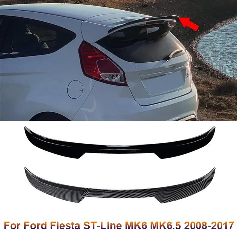 Gloss Abs Car Rear Trunk Roof Wing Spoiler Per Ford Fiesta St-Line Mk6 Mk6.5 2008 - 2017 Tail Portellone Splitter Lip Spoiler