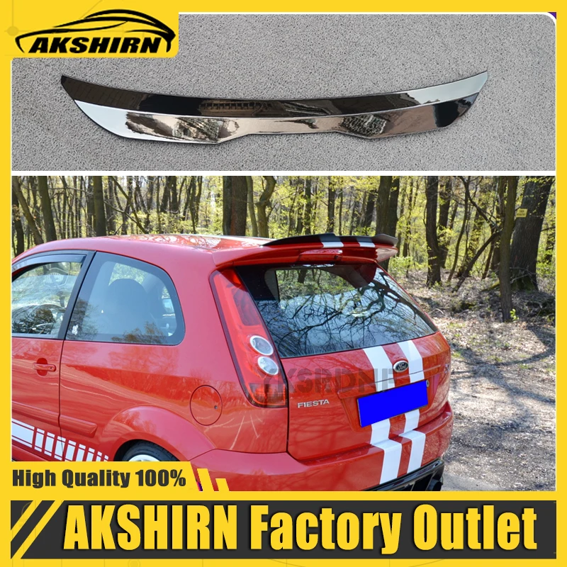 Per Ford Fiesta Mk6 St 2004 - 2008 Car Rear Wing Lip Spoiler Abs Plastica Nero Lucido Tetto Ala Coda Hatchback Spoiler