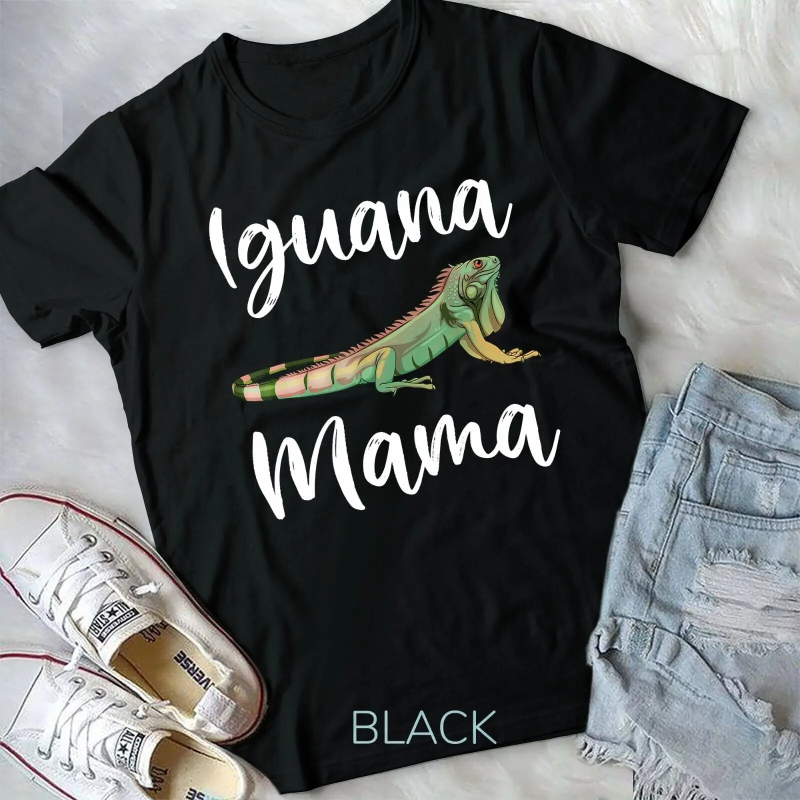 Iguana Mama Funny Iguana Mom Iguana Lizard Pet Rettile T-Shirt Unisex