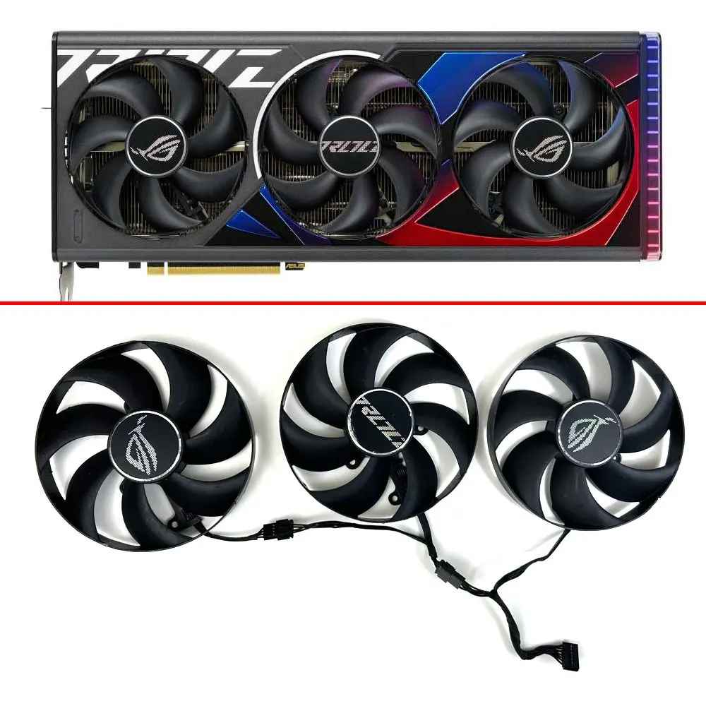 Ventola Muslimex 7Pin 105Mm 12V 0.55A Rtx4090 4080 Gpu Per Ventola Della Scheda Grafica Asus Rog-Strix-Rtx4090 Rtx 4080-O16G-Gaming