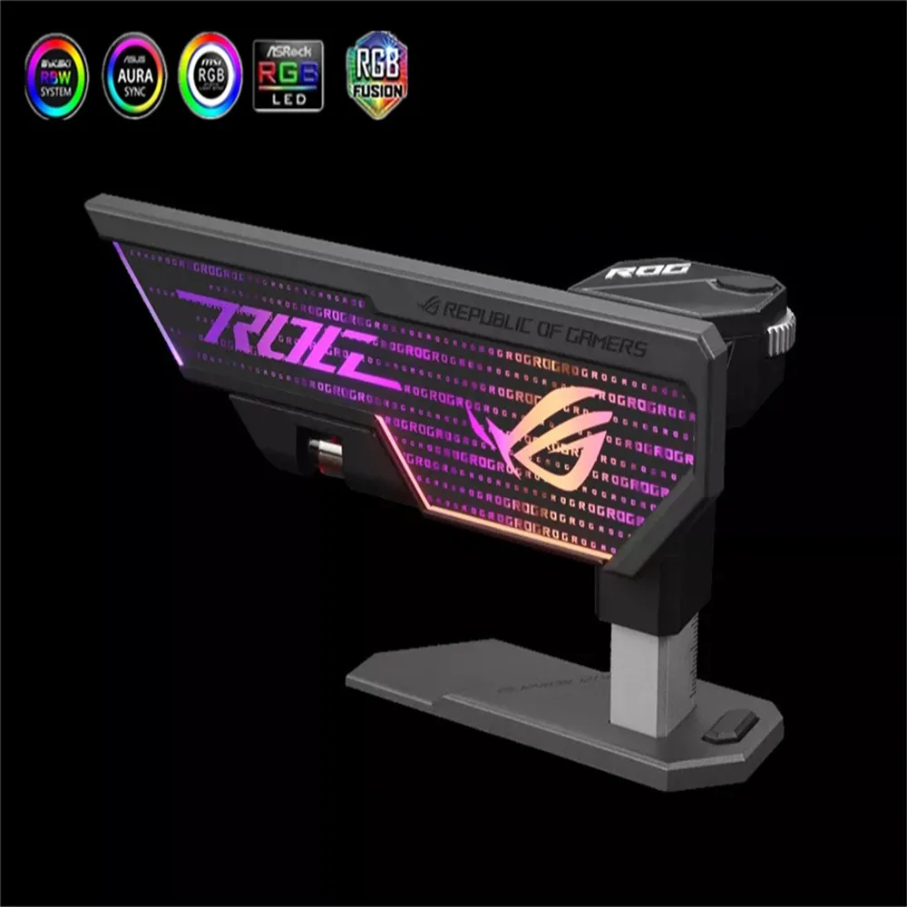 Xh01 Rog Strix Herculx Supporto Per Scheda Grafica Per Rtx 4090 4080 4070 3090, Argb Gpu Vga Stand 5V 3Pin Asus Aura Sync
