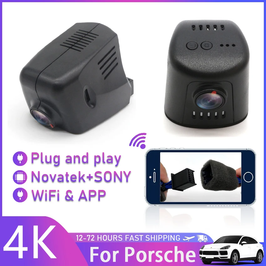 Plug And Play Hidden Car Dvr Wifi Dash Cam Camera Per Porsche Cayenne Panamera Per Macan Taycan 911 911 Turbo 718 Boxster Cayman
