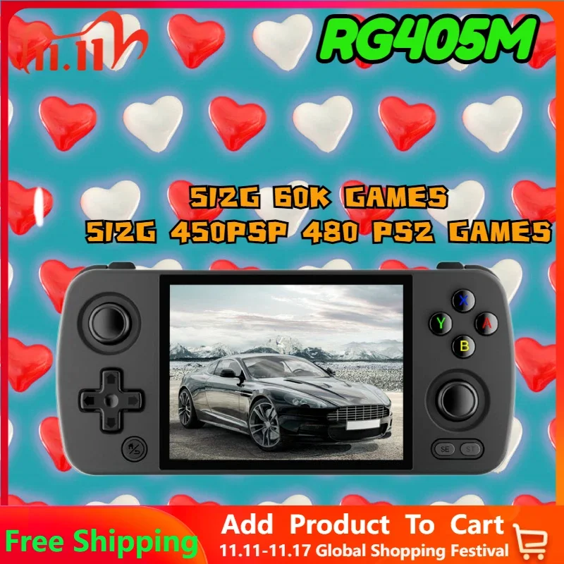 Anbrenic Rg405M Console Di Gioco Portatile Retrò 405M 4 Pollici Ips Touch Screen Android 12 Psp Ps2 Giochi Regali Per Bambini Regalo Di Compleanno