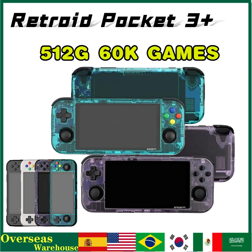 Retroid Pocket 3 + Retroid Pocket 3 Plus Retroid Pocket 3.5 Rp3Plus Handheld Retro Game Machine Regalo Di Compleanno Regali Per Bambini