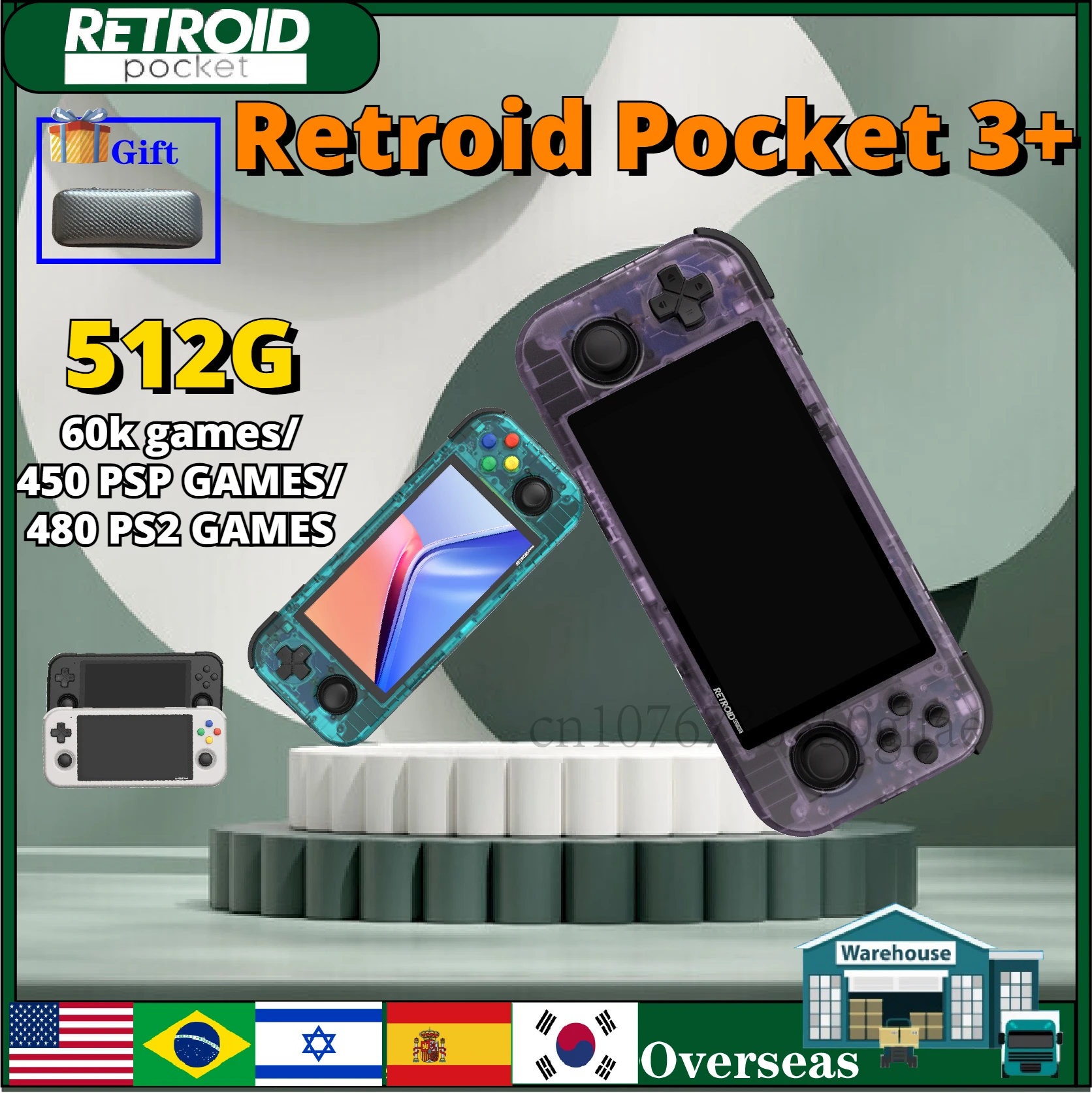 Retroid Pocket 3 + Retroid Pocket 3 Plus Retroid Pocket 3.5 Rp3 + Handheld Retro Game Machine Regali Per Bambini Regalo Di Compleanno Psp