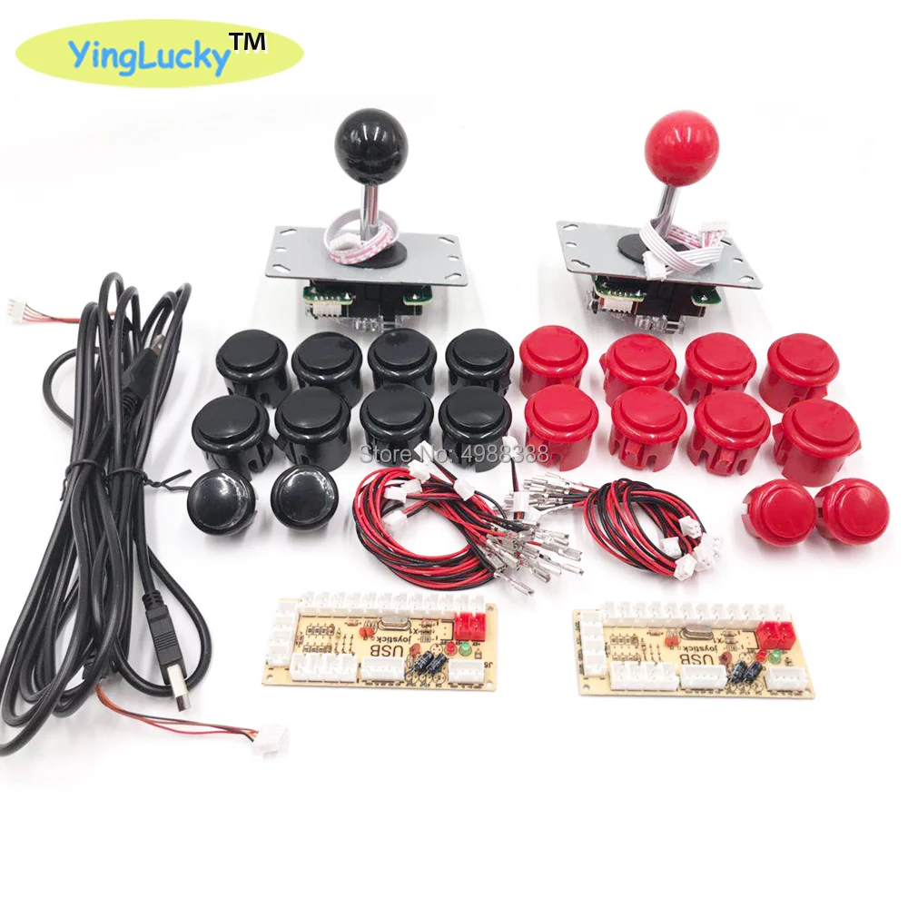 Arcade Joystick Kit Fai Da Te Ritardo Zero Encoder Arcade Kit Fai Da Te Usb Al Pc Arcade Sanwa Joystick + Sanwa Push Bottoni Per Arcade Mame