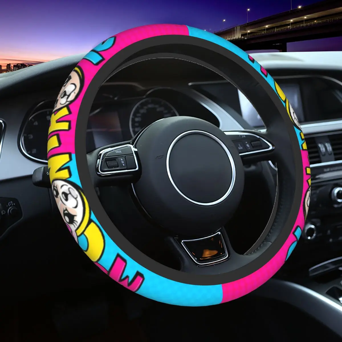37-38 Steering Wheel Covers Me Contro Te Soft Car-Styling Elastische Car Accessories