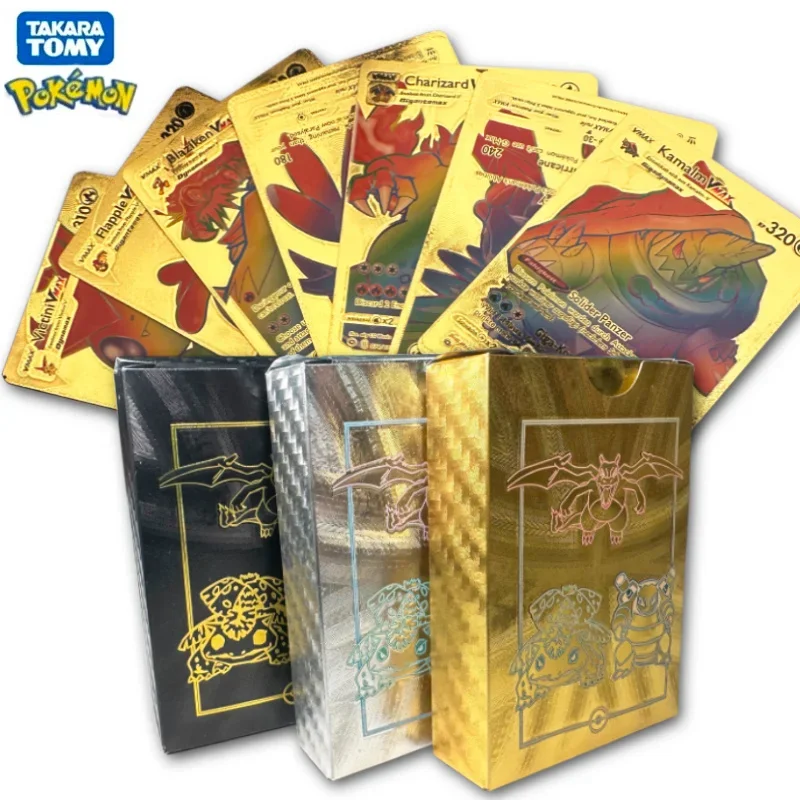 55Pcs Pokemon Cards Charizard Pikachu Rainbow Colorful English Vstar Vmax Gx V Rare Battle Collection Giocattoli Per Carte Collezionabili Regali