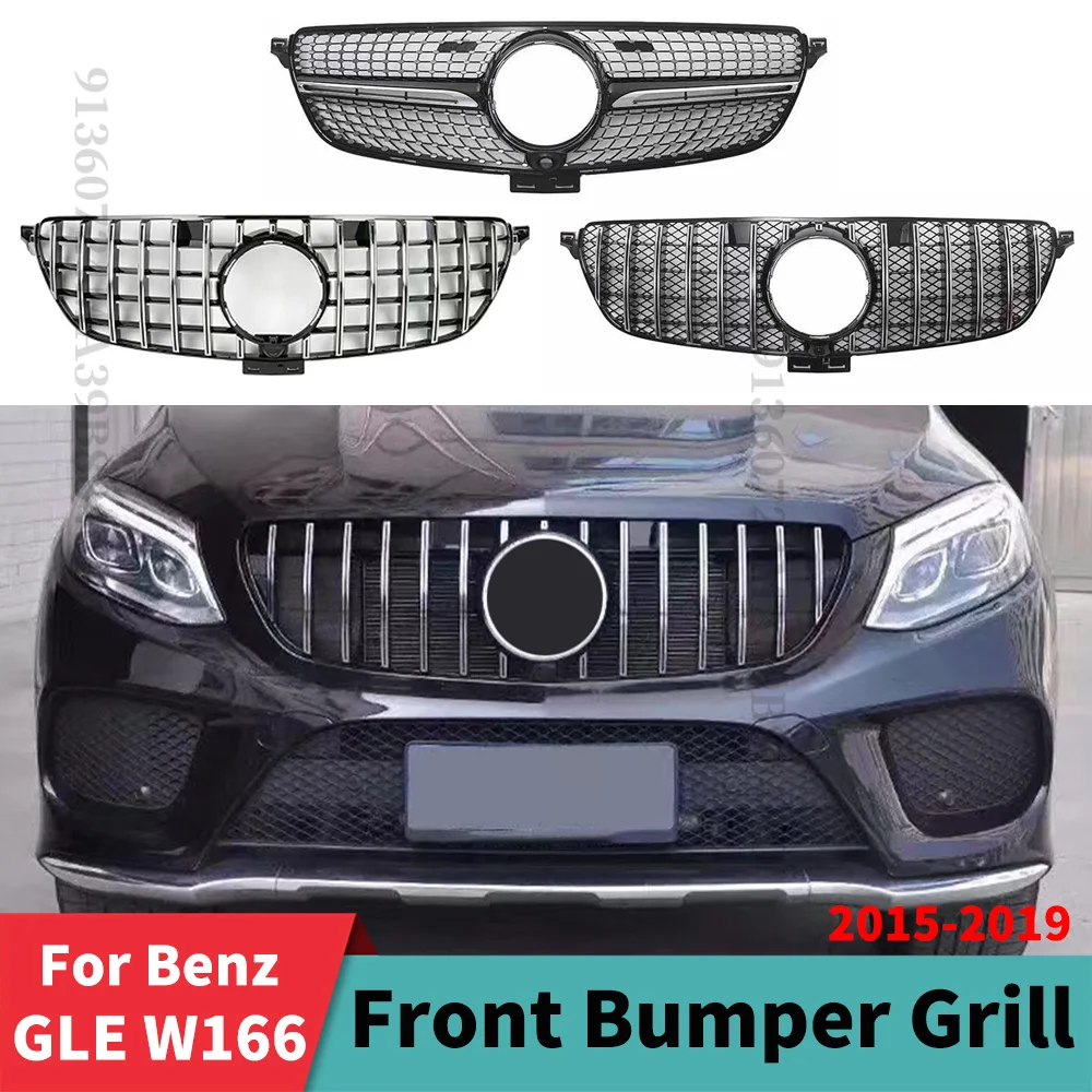 Gt Diamond Gtr Style Griglia Del Cofano Anteriore Racing Grill Tuning Accessori Per Mercedes W166 Benz Gle 350 500 320 400 300 2015-2019